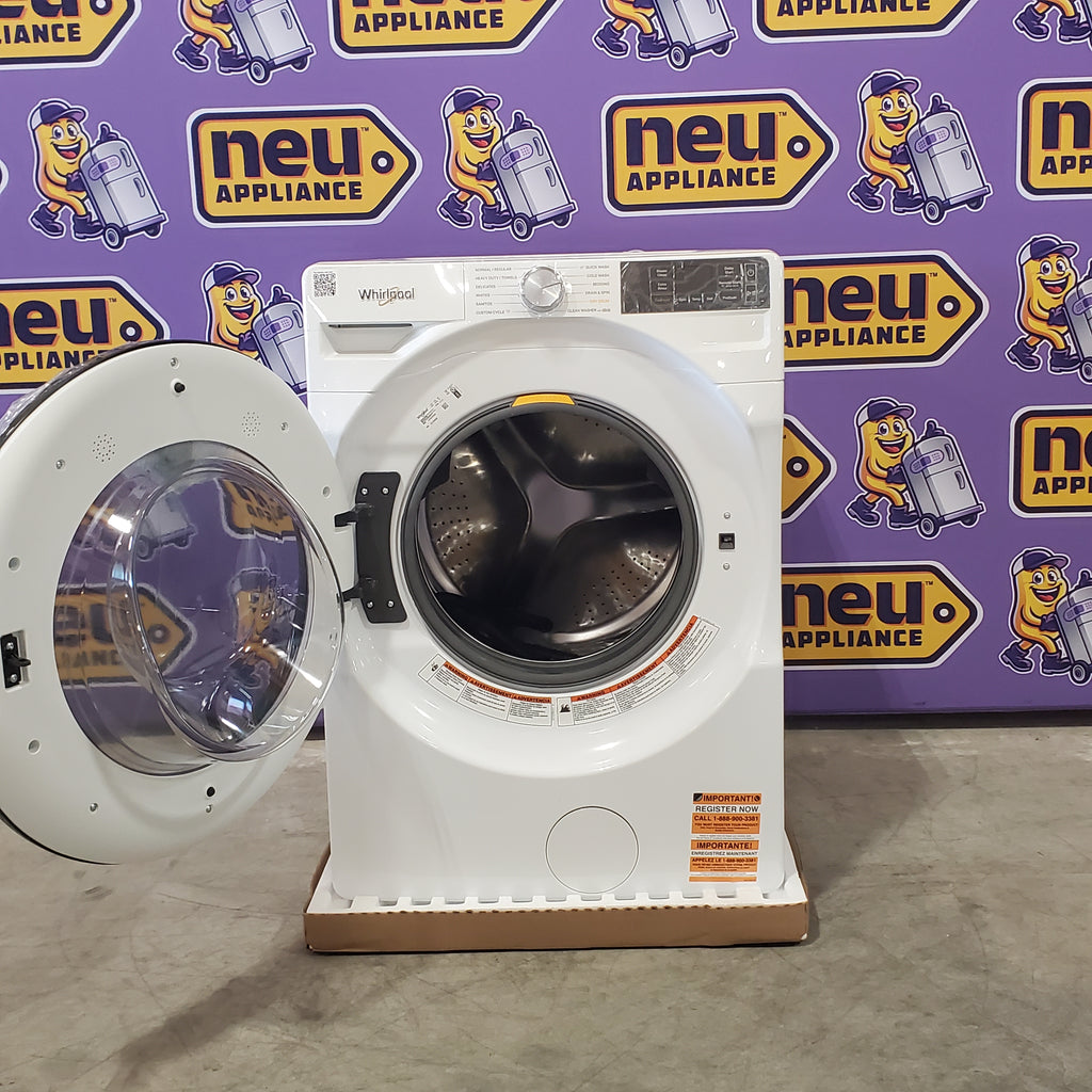 Pictures of Whirlpool 4.5 cu. ft. Smart Front Load ENERGY STAR® Washer with FreshFlow™ Vent System WFW5720RW - New in Box and Whirlpool 7.4 cu. ft. Smart Front Load ENERGY STAR® Electric Dryer with Wrinkle Shield™ Option WED5720RW - Open Box - Neu Appliance Outlet - Discount Appliance Outlet in Austin, Tx