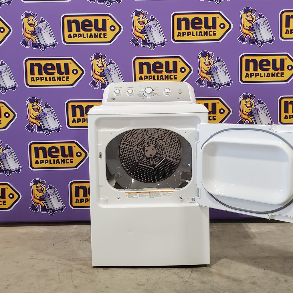 Pictures of GE White Electric Aluminized Alloy Drum 7.2 Cu. Ft. Dryer with Sensor Dry and Extended Tumble GTD45EASJWS - Certified Refurbished - Neu Appliance Outlet - Discount Appliance Outlet in Austin, Tx