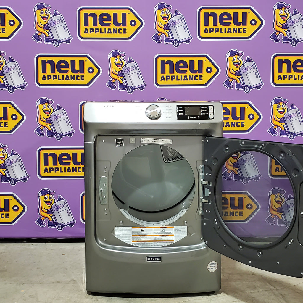 Maytag 4.5-cu ft High Efficiency Stackable Steam Cycle Front-Load Washer MHW5630HC - Scratch & Dent (Minor) and Maytag 7.3-cu ft Stackable Vented ENERGY STAR Electric Dryer 16059 - MED5630HC - Scratch & Dent (Minor)