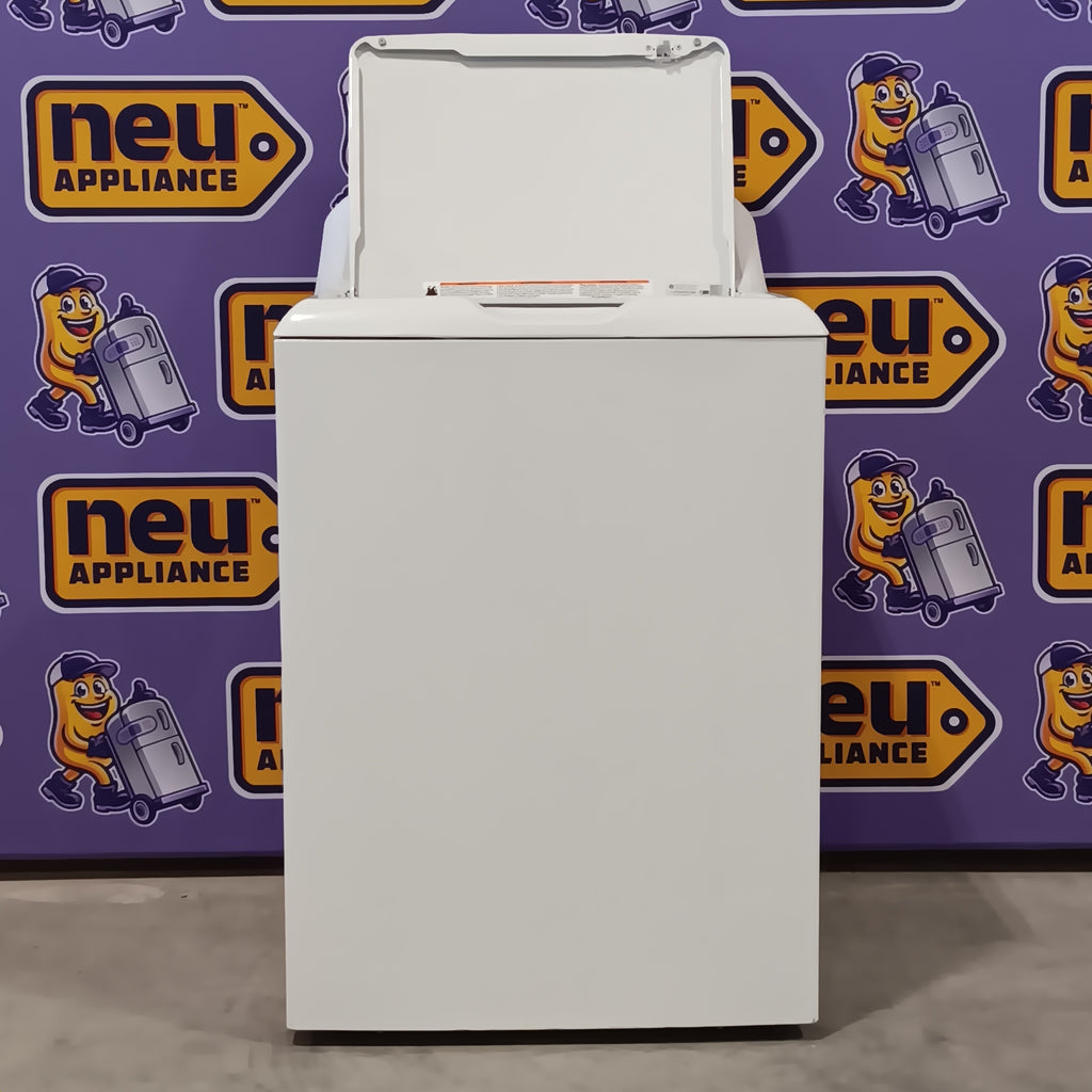 Pictures of Hotpoint White Top Load 3.8 Cu. Ft. Washer with Stainless Steel Basket and Heavy Duty Agitator HTW240ASKWS - Certified Refurbished - Neu Appliance Outlet - Discount Appliance Outlet in Austin, Tx