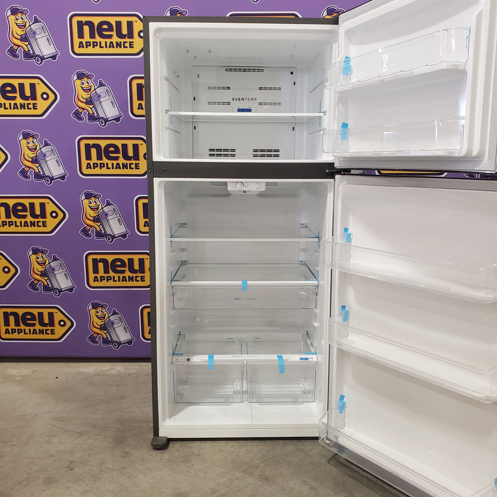 Pictures of Frigidaire 30" Wide 20 cu ft Top Freezer Refrigerator with EvenTemp™ Cooling System in Stainless Steel 3SD821 - FFTR2045VS - Scratch & Dent (Moderate) - Neu Appliance Outlet - Discount Appliance Outlet in Austin, Tx
