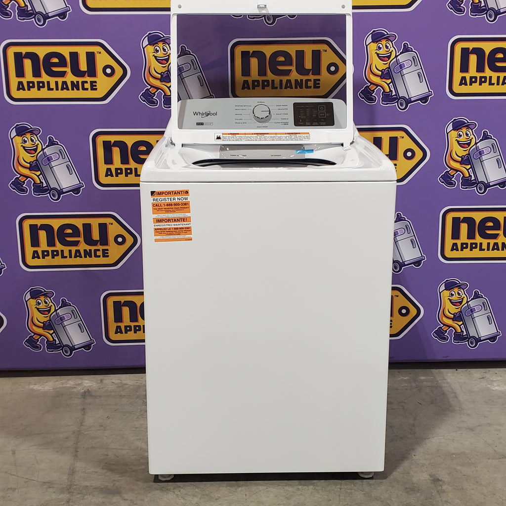 Whirlpool® 4.2–4.3 Cu. Ft. Top Load Washer with 2-in-1 Removable Agitator and Soft Close Glass Lid 22SD044 - WTW4307SW - Open Box