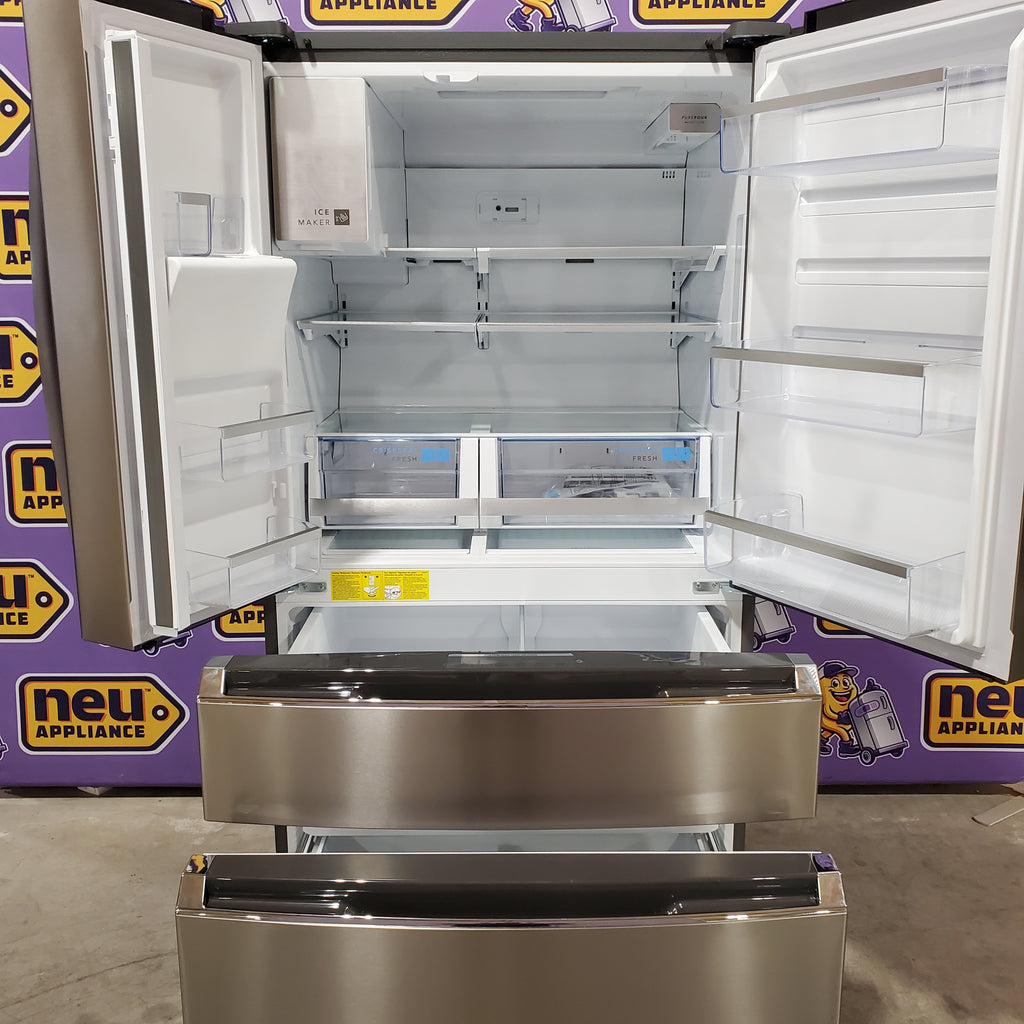 Pictures of Frigidaire Gallery 26 Cu. Ft. Standard-Depth 4-Door French Door Refrigerator in Fingerprint Resistant Stainless Steel 20534SD710 - GRMS2773AF - Scratch & Dent (Major) - Neu Appliance Outlet - Discount Appliance Outlet in Austin, Tx