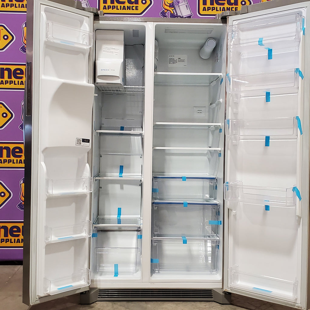 Frigidaire 22 Cu. Ft. Counter-Depth Side-by-Side Refrigerator in Stainless Steel 4SD450 - FRSC2333AS - Scratch & Dent (Minor)