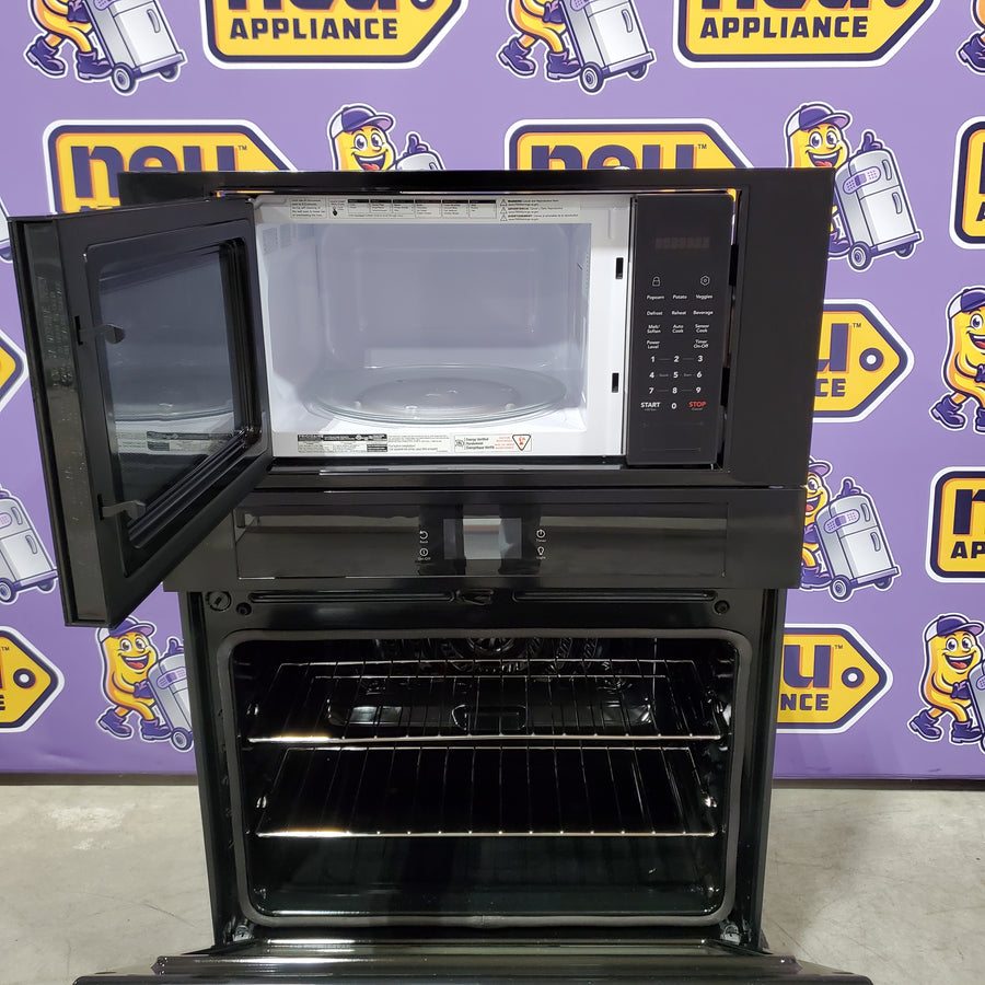 Frigidaire 30 in. Electric Wall Oven with Built-In Microwave with Fan Convection in Black FCWM3027AB - Open Box