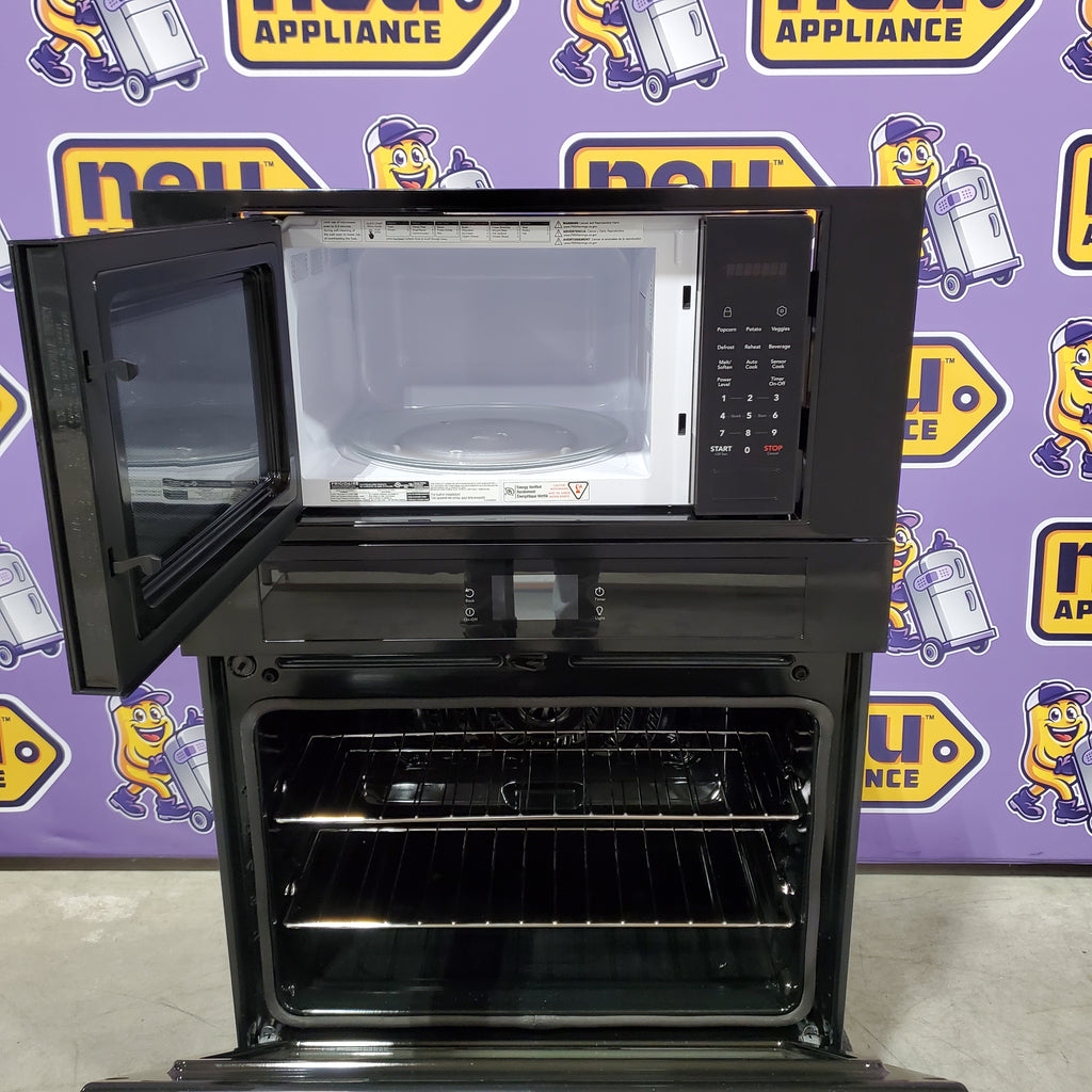 Pictures of Frigidaire 30 in. Electric Wall Oven with Built-In Microwave with Fan Convection in Black 3SD367 - FCWM3027AB - Open Box - Neu Appliance Outlet - Discount Appliance Outlet in Austin, Tx