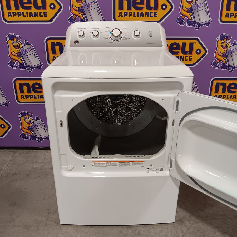 GE White Top Load 4.0 Cu. Ft. Capacity Washer with Stainless Steel Wash Basket GTW325ASWWW - New in Box and  GE ENERGY STAR 7.4 cu. ft. Capacity Aluminized Alloy Drum Electric Dryer with Sensor Dry  16280 - GTD65EBSJWS - Certified Refurbished