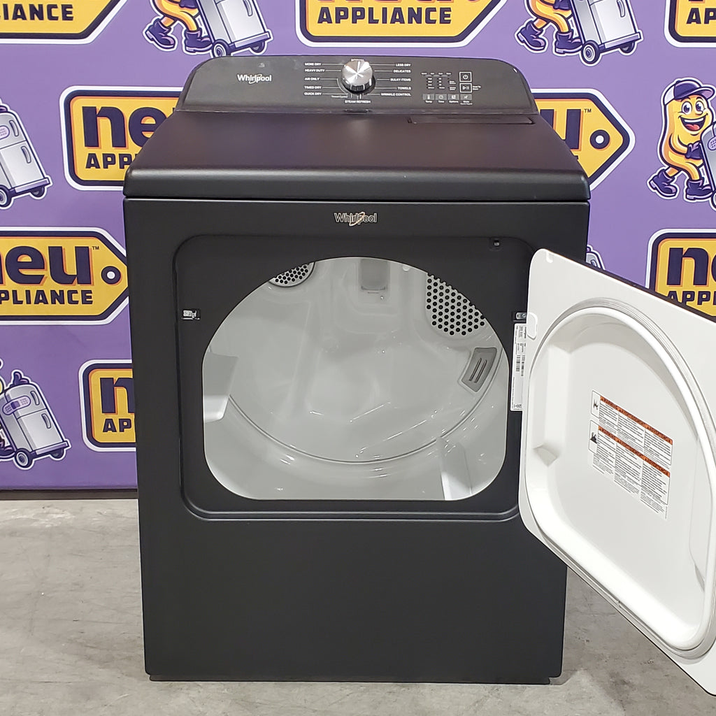 Pictures of Whirlpool Volcano Black Electric 7.0 Cu. Ft. Dryer with Steam Refresh Cycle and Moisture Sensor 6SD046 - WED6150PB - Open Box - Neu Appliance Outlet - Discount Appliance Outlet in Austin, Tx