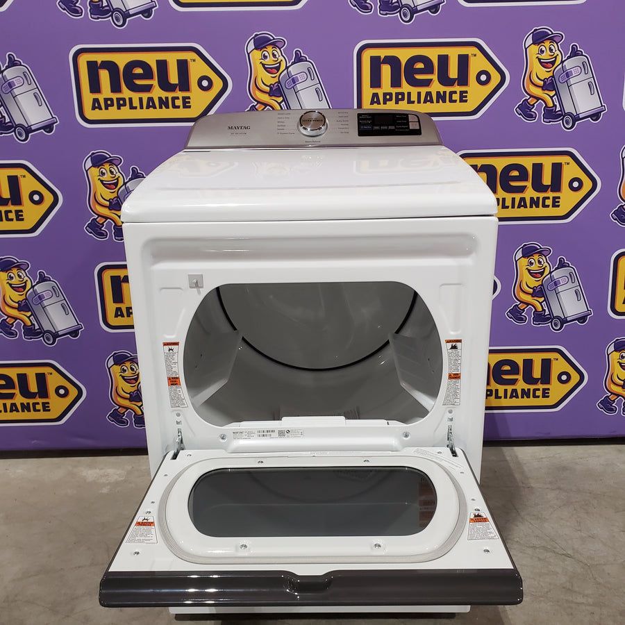 Maytag Pet Pro 7.4-cu ft Vented Electric Dryer with Steam Cycle in White 22132SD119 - MED7205RW - Scratch & Dent (Minor)