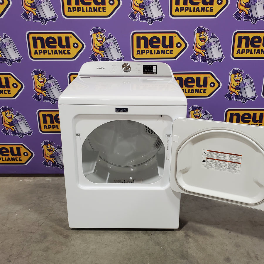Maytag Top Load 4.8 cu ft Washer with Deep Fill and Slow-Close Glass Lid MVW6200KW - Scratch & Dent (Minor) and Maytag 7.0 cu ft Electric Dryer with Moisture Sensing and Quick Dry Cycle 16158 - MED6200KW - Scratch & Dent (Minor)