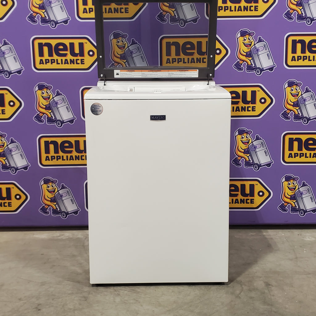 Maytag 5.3 cu. ft. Smart Top Load Washer with Extra Power MVW7232HW3 - Certified Refurbished and Maytag Smart 7.4 cu. ft. Electric Dryer with Extra Power and Advanced Moisture Sensing 16074 - MED6230HW - Scratch & Dent (Minor)