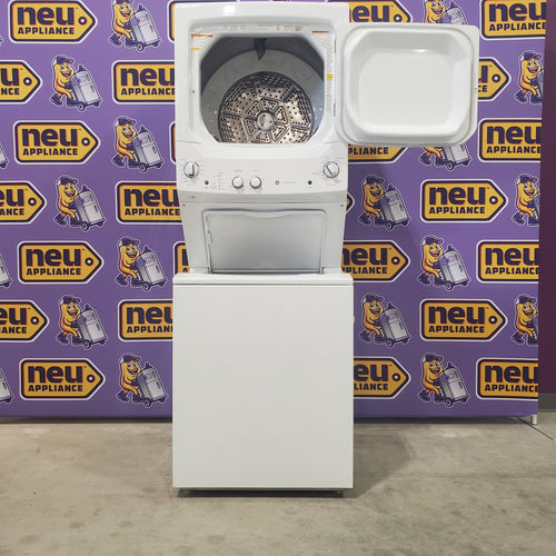 Pictures of GE Unitized Spacemaker® 3.8 cu. ft. Capacity Washer with Stainless Steel Basket and 5.9 cu. ft. Capacity Gas Dryer GUD27GSSMWW - Scratch & Dent - (Minor) - Neu Appliance Outlet - Discount Appliance Outlet in Austin, Tx