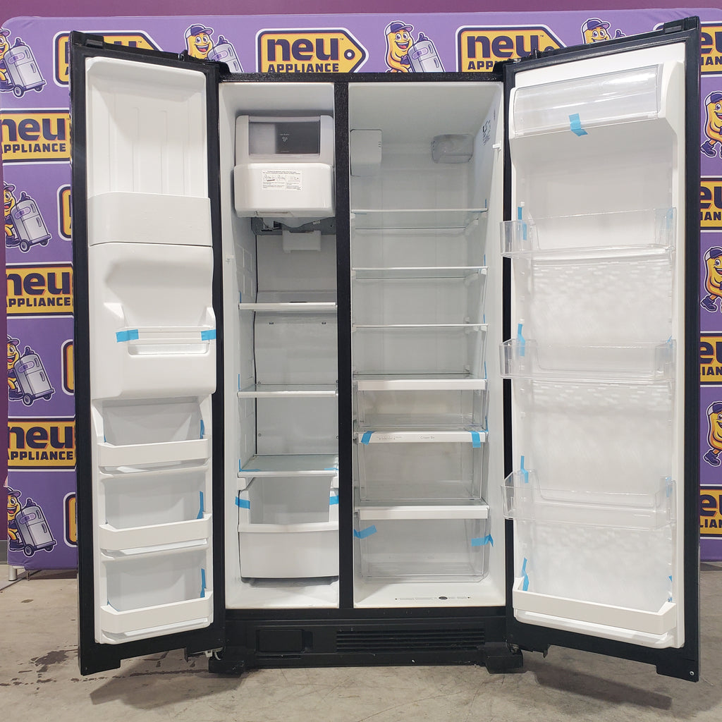Pictures of Kenmore Black Side by Side Refrigerator with Crushed/Cubed Ice Dispenser and Water Dispenser 106.5111971 - Scratch and Dent (Minor) - Neu Appliance Outlet - Discount Appliance Outlet in Austin, Tx