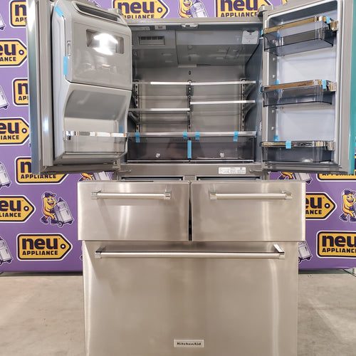 Stainless Steel KitchenAid 25.8 cu. ft. 5 Door Refrigerator with External Ice and Water Dispenser - Open Box