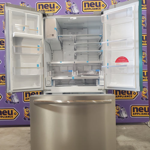 Pictures of Frigidaire Gallery Stainless Steel Counter Depth French Door 23 Cu. Ft. Refrigerator with Bright LED Lighting GRFC2353AF - Scratch and Dent (Moderate) - Neu Appliance Outlet - Discount Appliance Outlet in Austin, Tx