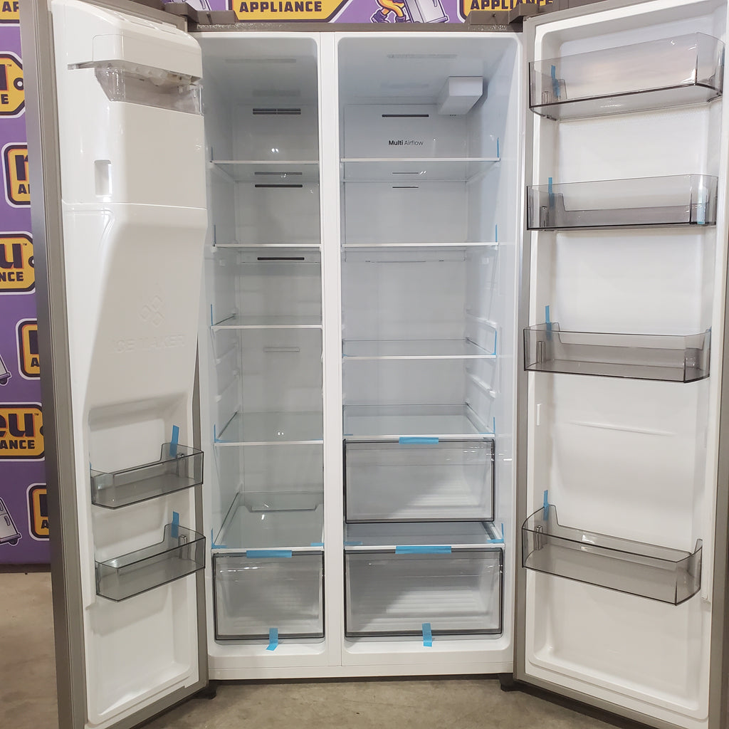 Hisense 29.1 cu. ft. Standard Depth Side by Side Refrigerator Stainless Steel 5SD267 - HRS290P5FSE - Scratch & Dent (Minor)