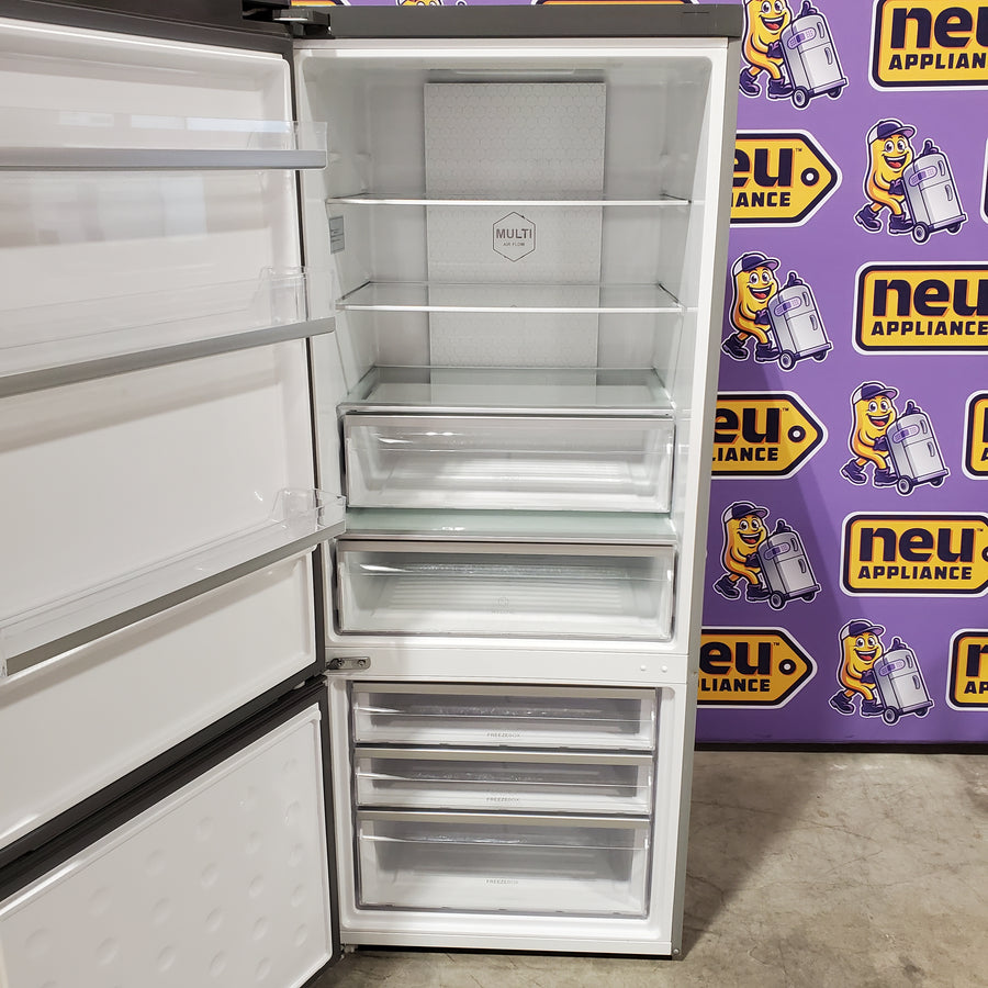 Haier ENERGY STAR® 15 Cu. Ft. Bottom Freezer Refrigerator in Stainless Steel HRB15N3BGS - Scratch & Dent (Moderate)