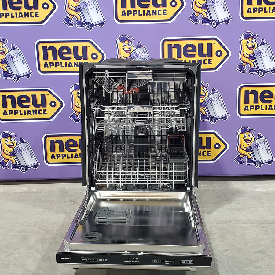 Kitchenaid 360° Max Jets™ Third Rack Dishwasher with 50+ Total Wash Jets, 44 dBA in PrintShield Stainless Steel KDTM404KPS - Open Box
