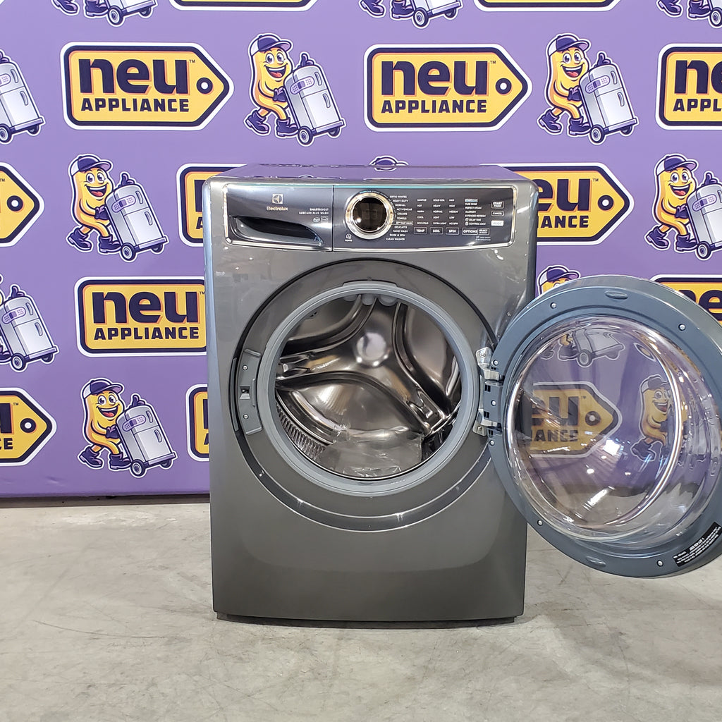 Pictures of Electrolux Titanium Front Load 4.5 Cu. Ft. Washer with Smartboost and Optic Whites Cycle ELFW7637AT - Scratch & Dent (Minor) and Electrolux Titanium 8.0 Cu. Ft. Dryer with Balanced Dry and Instant Refresh Cycle ELFE7637AT - Scratch & Dent (Minor) - Neu Appliance Outlet - Discount Appliance Outlet in Austin, Tx
