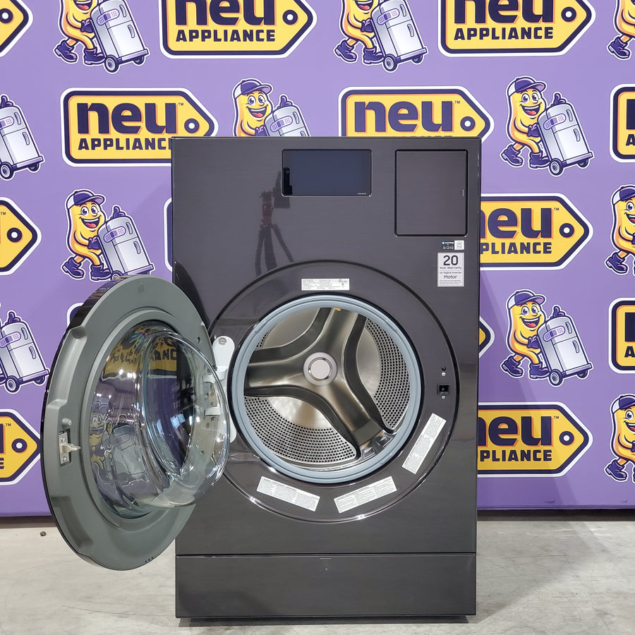 Samsung 5.3 cu. ft. Bespoke AI Laundry Vented Combo™ All-in-One Ultra Capacity Washer and Electric Dryer with AI Home in Brushed Black 6SD081 - WD90F53AVB - Scratch & Dent (Minor)