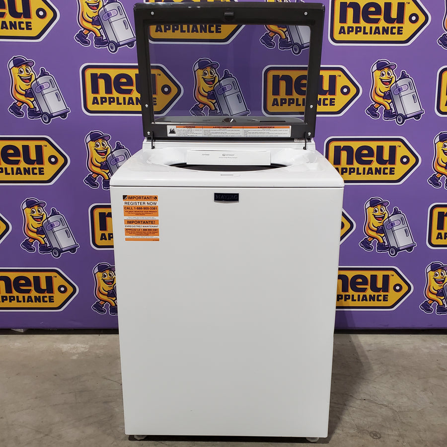 Maytag Top Load 4.8 cu ft Washer with Deep Fill and Slow-Close Glass Lid 30133SD156 - MVW6200KW - Scratch & Dent (Minor)