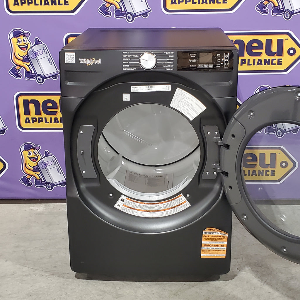 Pictures of Whirlpool 7.4 cu. ft. Vented Front Load Electric Dryer in Volcano Black with Wrinkle Shield Option 25133SD418 - WED5720RU - Open Box - Neu Appliance Outlet - Discount Appliance Outlet in Austin, Tx