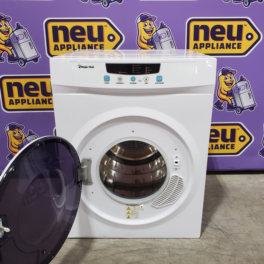 Magic Chef Compact 3.5 cu. ft. Electric Dryer in White MCSDRY35W - Scratch & Dent (Minor)
