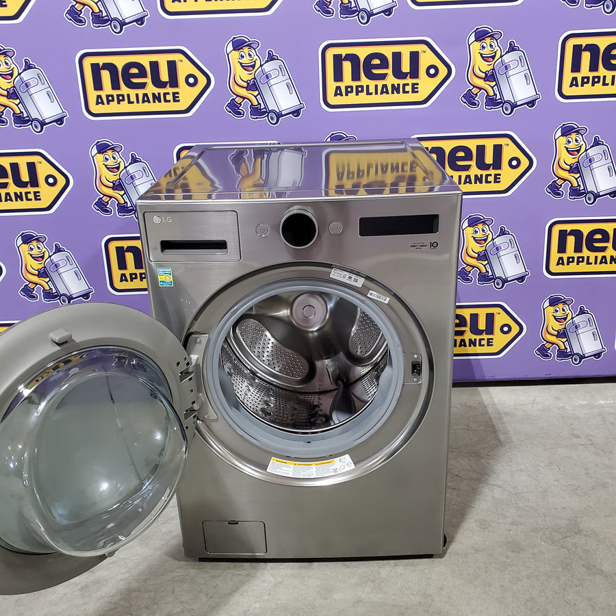 LG 4.5 cu. ft. Smart Front Load Washer with TurboWash® 360° and ezDispense® WM5700HVA - Scratch & Dent (Moderate) and 7.4 cu. ft. Ultra Large Capacity Smart Front Load Electric Dryer with Built-In Intelligence & TurboSteam® 16275 - DLEX6700B - Open Box