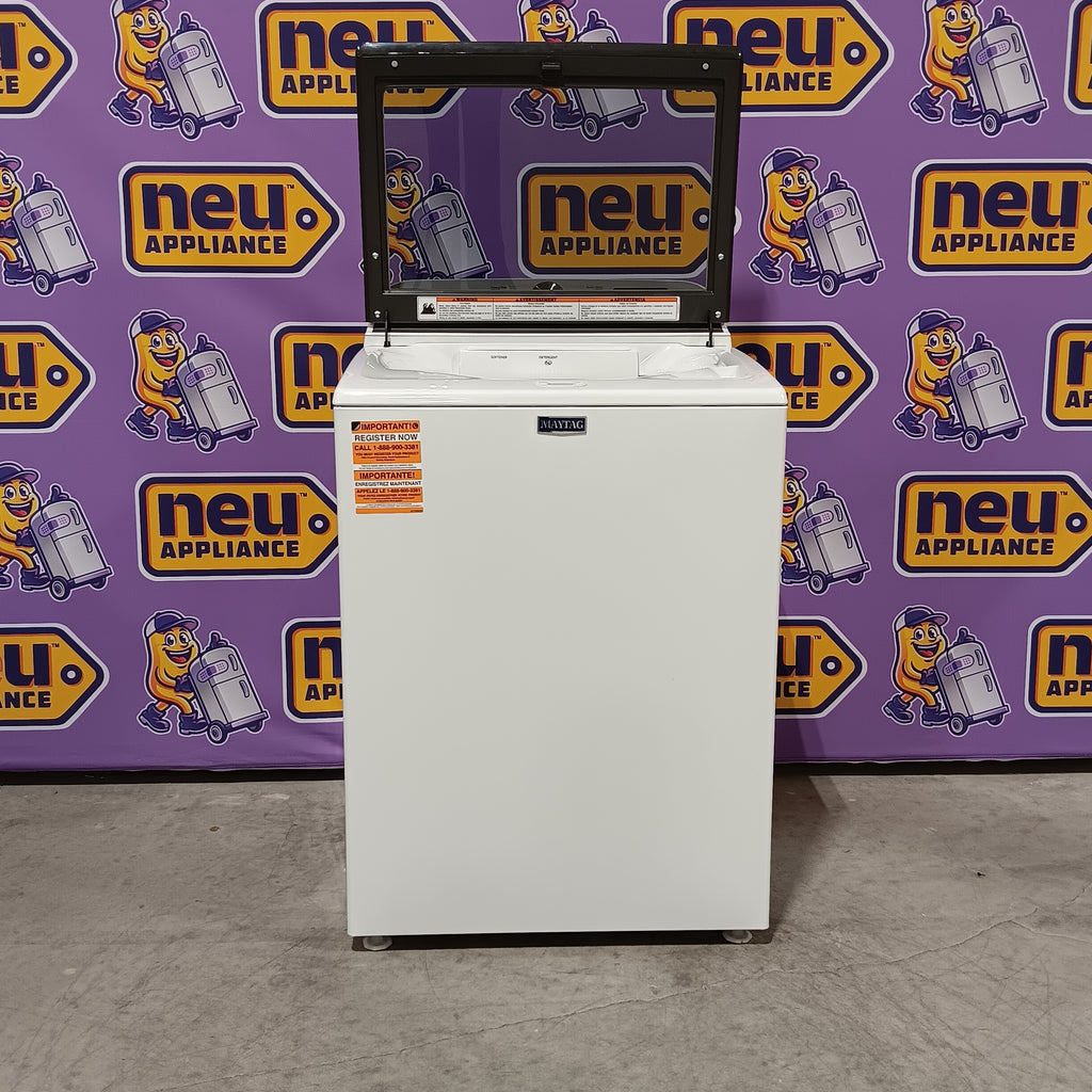 Pictures of Maytag Top Load 4.8 cu ft Washer with Deep Fill and Slow-Close Glass Lid 30131SD40 - MVW6200KW - Open Box - Neu Appliance Outlet - Discount Appliance Outlet in Austin, Tx