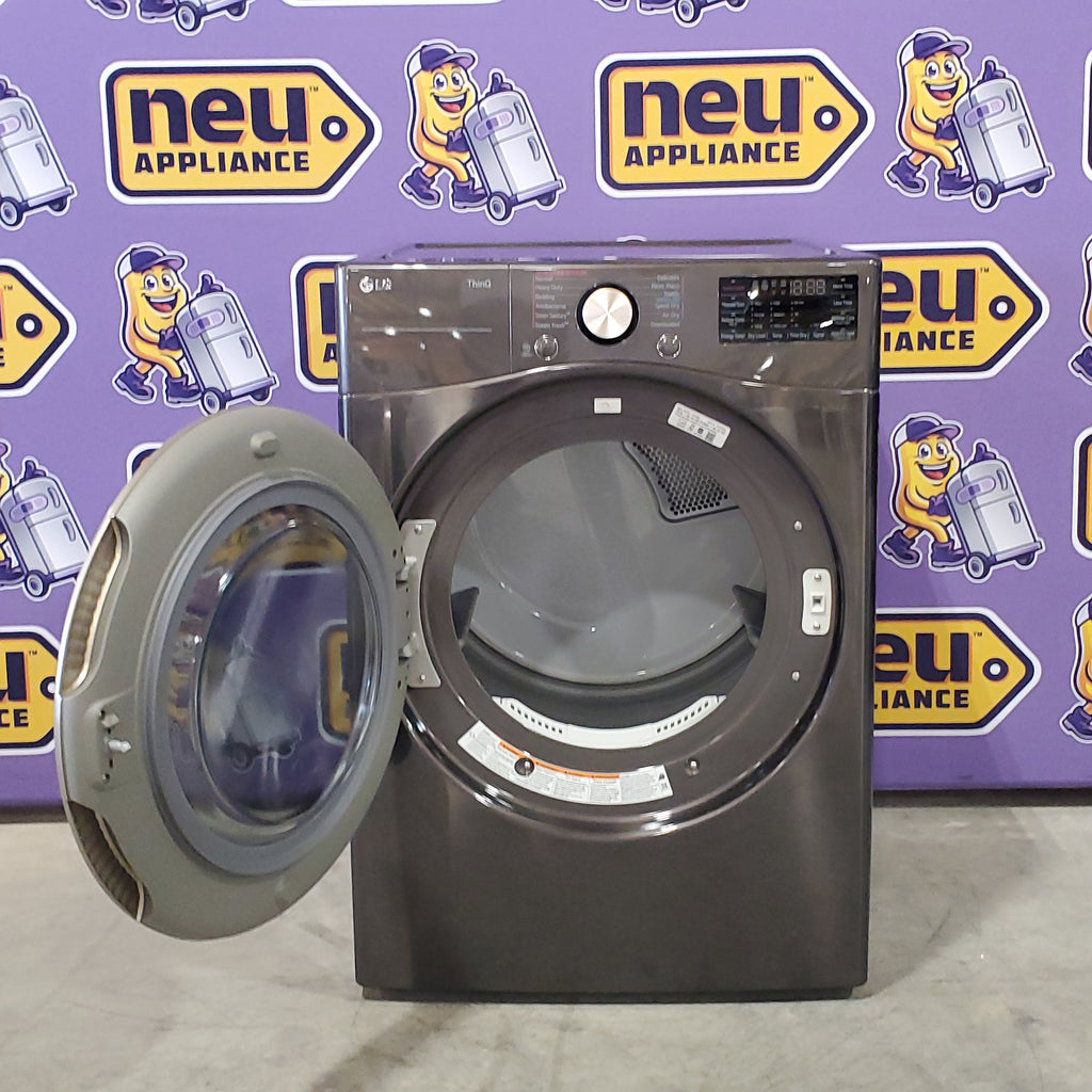 Pictures of LG Stackable Smart Front Load 4.5 Cu. Ft. Washer with TurboWash 360 Technology WM4000HBA - Open Box and LG Smart Wi-Fi Enabled Front Load Electric 7.4 Cu. Ft. Dryer with TurboSteam and Built-In Intelligence DLEX4000B - Scratch & Dent (Minor) - Neu Appliance Outlet - Discount Appliance Outlet in Austin, Tx