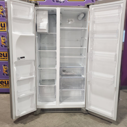 Frigidaire 22 Cu. Ft. Counter-Depth Side-by-Side Refrigerator in Stainless Steel 20131SD194 - FRSC2333AS - Scratch & Dent (Moderate)