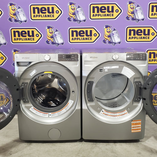 Pictures of Whirlpool 4.5 cu. ft. Smart Front Load ENERGY STAR® Washer with FreshFlow™ Vent System WFW5720RR - Scratch & Dent (Minor) and 7.4 cu. ft. Smart Front Load ENERGY STAR® Electric Dryer with Wrinkle Shield™ Option 16093 0 WED5720RR - Scratch & Dent (Minor) - Neu Appliance Outlet - Discount Appliance Outlet in Austin, Tx