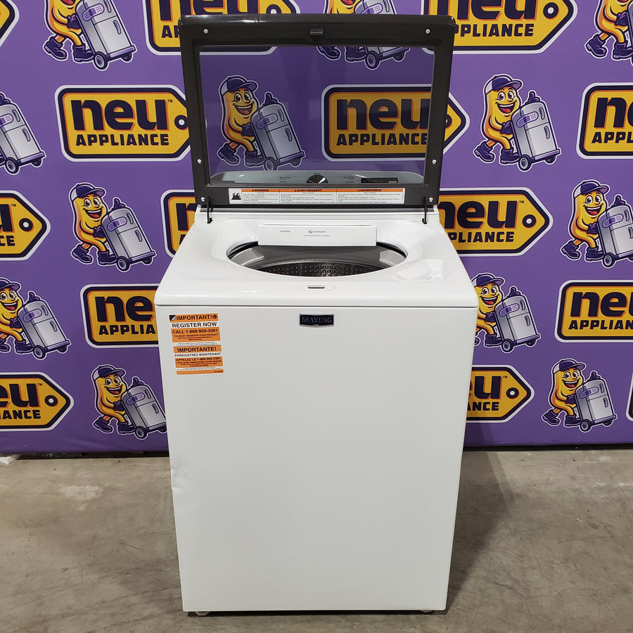 Maytag Top Load 4.8 cu ft Washer with Deep Fill and Slow-Close Glass Lid 30134SD169 - MVW6200KW - Scratch & Dent (Major)