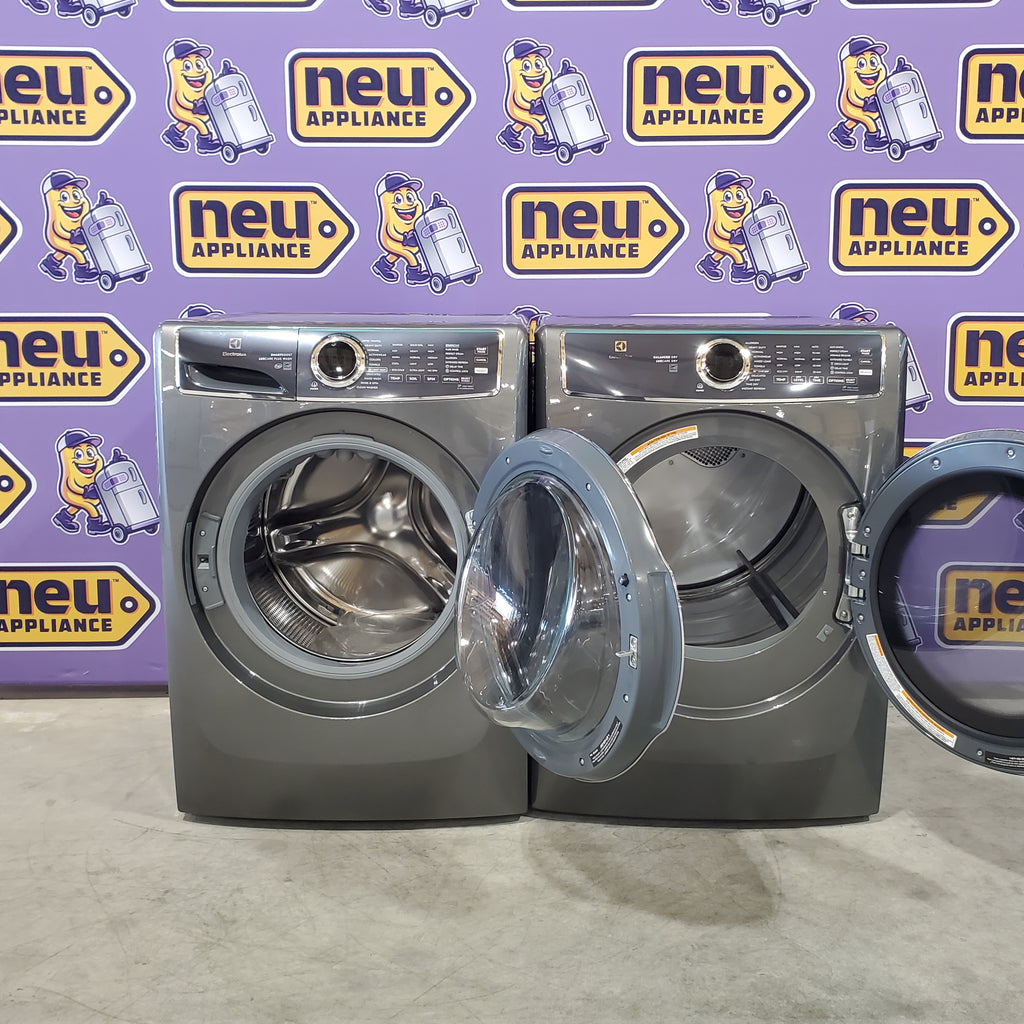 Pictures of Electrolux Titanium Front Load 4.5 Cu. Ft. Washer with Smartboost and Optic Whites Cycle ELFW7637AT - Scratch & Dent (Minor) and Electrolux Titanium 8.0 Cu. Ft. Dryer with Balanced Dry and Instant Refresh Cycle ELFE7637AT - Scratch & Dent (Minor) - Neu Appliance Outlet - Discount Appliance Outlet in Austin, Tx