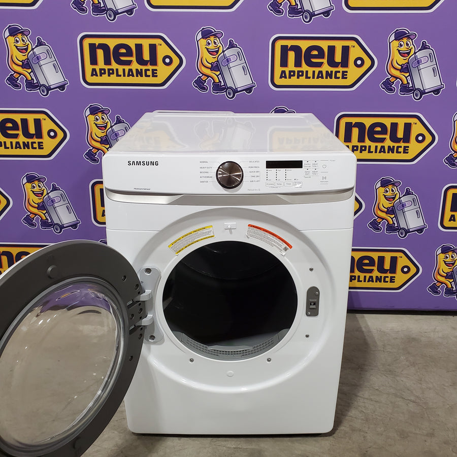 Samsung 7.5 cu. ft. Front Load Electric Dryer with Smart Care in White 31134SD190 - DVE45T6000W - Scratch & Dent (Moderate)