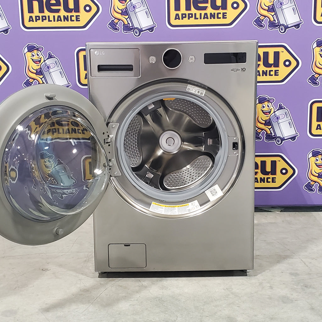Pictures of LG Ultra Large Capacity 4.5 Cu. Ft. Capacity Front Load Washer with TurboWash 360 WM5500HVA and LG Smart Mega Capacity 7.8 Cu. Ft. Front Load Dryer with Dual Inverter Heat Pump Technology DLHC5502V - Scratch and Dent (Minor) - Neu Appliance Outlet - Discount Appliance Outlet in Austin, Tx