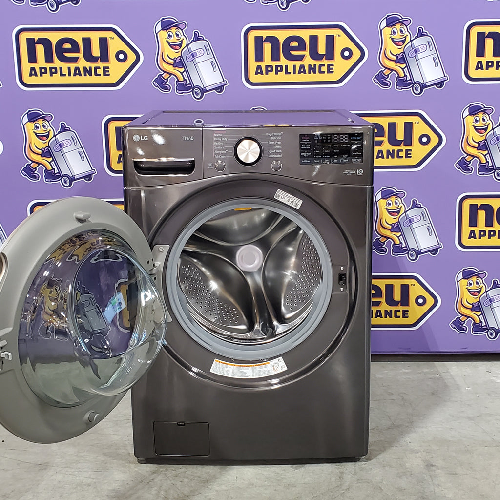 LG Front Load 4.5 Cu. Ft. Washer with TurboWash 360 Technology WM4000HBA - Scratch & Dent (Minor) and LG Smart Wi-Fi Enabled Front Load Electric 7.4 Cu. Ft. Dryer with TurboSteam 16078 - DLEX4000B - Scratch & Dent (Moderate)