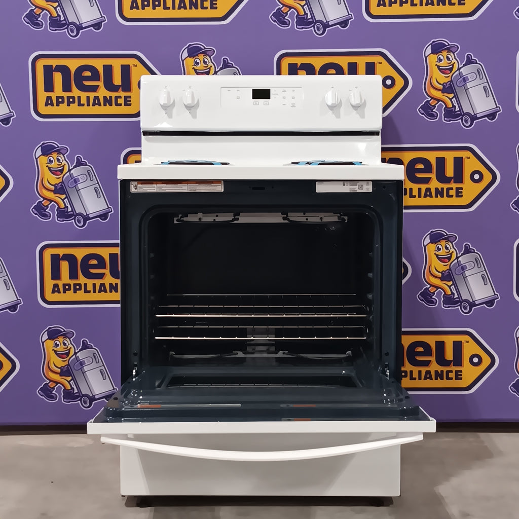 Pictures of Whirlpool White 4.8 cu. ft. Electric Range with Keep Warm setting and Control Lock Mode - Open Box - Neu Appliance Outlet - Discount Appliance Outlet in Austin, Tx