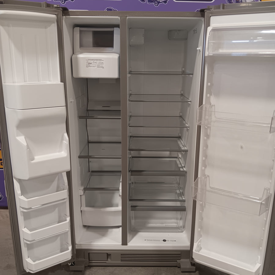 Whirlpool Side By Side Refrigerator with Can Caddy and Frameless Glass Shelves 251315SD1158 - WRS325SDHZ - Scratch and Dent (Minor)
