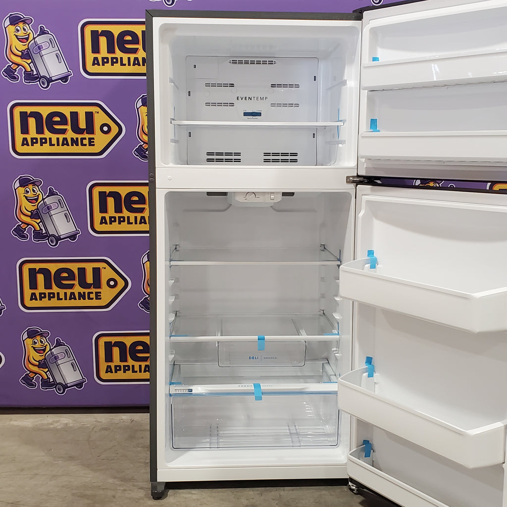 Frigidaire 14 Cu. Ft. Top Freezer Refrigerator in Fingerprint Resistant Stainless Steel 3SD828 - FFHT1425VV - Scratch & Dent (Minor)