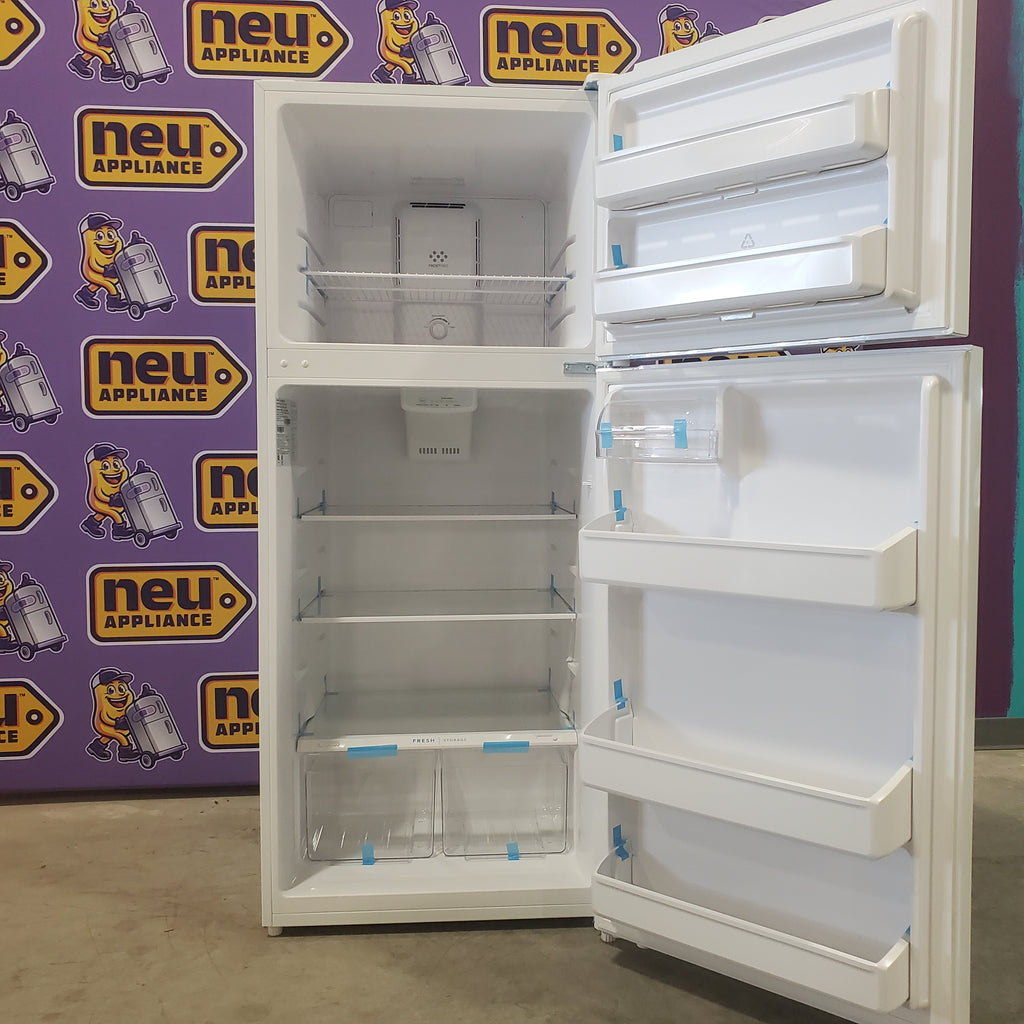 Pictures of Frigidaire White Top Freezer 18 Cu. Ft. Capacity Refrigerator with Spacious Interior Storage and Bright LED Lighting FFHT1822UW - Open Box - Neu Appliance Outlet - Discount Appliance Outlet in Austin, Tx