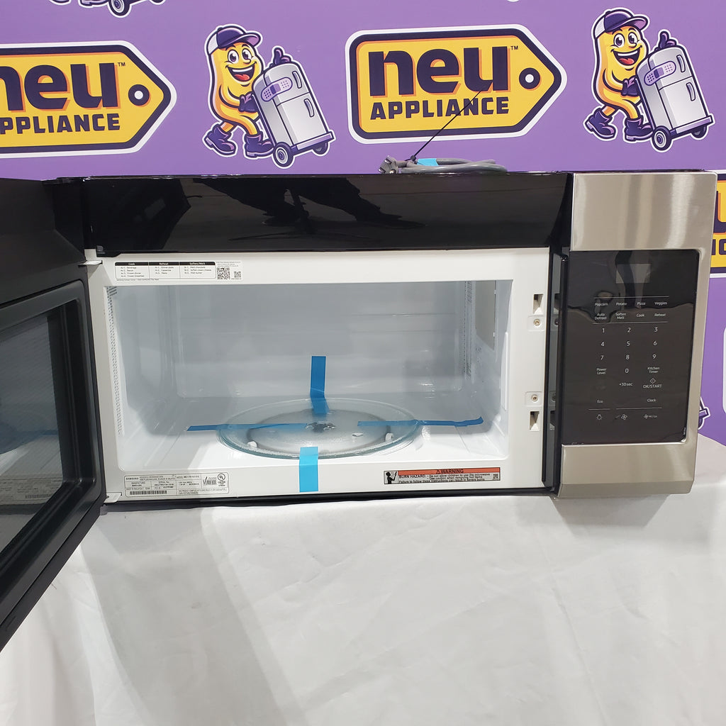 Pictures of Samsung 30 inch 1.7 cu. ft. Over-the-Range Microwave in Fingerprint Resistant Stainless Steel 18SD053 - ME17R7021ES - Open Box - Neu Appliance Outlet - Discount Appliance Outlet in Austin, Tx