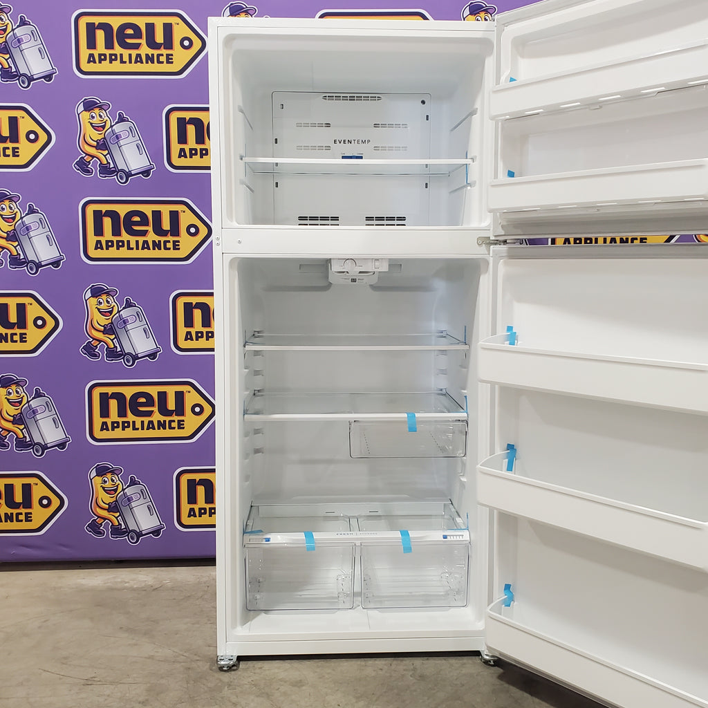 Pictures of Frigidaire 30 in. Width 18.3 cu. ft. Top Freezer Refrigerator with EvenTemp Cooling System in White FFTR1835VW - Scratch & Dent (Minor) - Neu Appliance Outlet - Discount Appliance Outlet in Austin, Tx