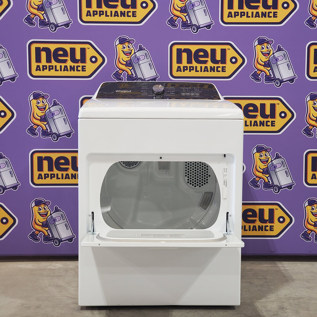 Pictures of 5.2–5.3 Cu. Ft. Whirlpool Top Load Washer in White with Removable Agitator WTW6157PW - Open Box and Whirlpool 7.0 cu. ft. Electric Dryer with Hamper Door WED5010LW - Open Box - Neu Appliance Outlet - Discount Appliance Outlet in Austin, Tx