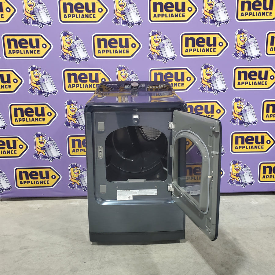 Samsung 5.4 cu. ft. Smart Top Load Washer with Pet Care Solution WA54CG7150AD - Scratch & Dent (Moderate) and Samsung Brushed 7.4 cu. ft. Smart Vented Electric Dryer with Pet Care Dry and Steam Sanitize+ WA54CG7150AD - Scratch & Dent (Minor)
