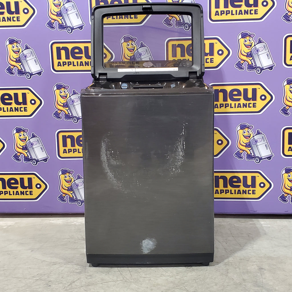 Pictures of Samsung 5.0 cu. ft. Capacity Top Load Washer with Active WaterJet in Brushed Black 1CR04009 - WA50R5200AV - Certified Refurbished - Neu Appliance Outlet - Discount Appliance Outlet in Austin, Tx