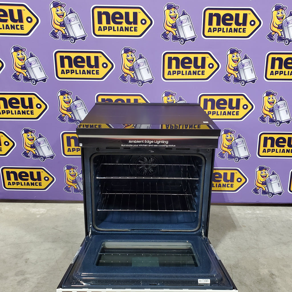 Pictures of Samsung Bespoke 6.3-cu ft, 4 Burner Air Fry Convection Oven Slide-In Single Induction Range in White Glass 251310SD916 - NSI6DB950012 - Open Box - Neu Appliance Outlet - Discount Appliance Outlet in Austin, Tx