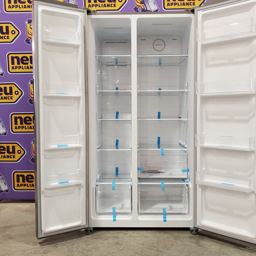 Pictures of Frigidaire 21 Cu. Ft. Counter-Depth Side-by-Side Refrigerator in Fingerprint-Resistant Stainless Steel 3SD430 - FRSG2115AV - Scratch & Dent (Moderate) - Neu Appliance Outlet - Discount Appliance Outlet in Austin, Tx