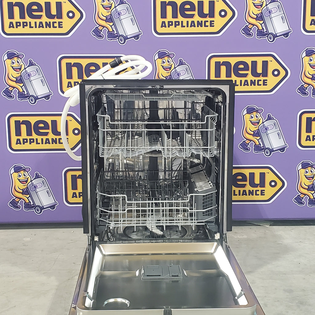 Pictures of GE® Fingerprint Resistant Black Slate ENERGY STAR® Top Control with Stainless Steel Interior Dishwasher with Sanitize Cycle GDT670SFVDS - Scratch & Dent Moderate - Neu Appliance Outlet - Discount Appliance Outlet in Austin, Tx