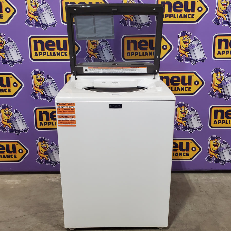 Maytag Top Load 4.8 cu ft Washer with Deep Fill and Slow-Close Glass Lid 30134SD176 - MVW6200KW - Scratch & Dent (Minor)